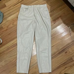 Zara straight leg leather pants